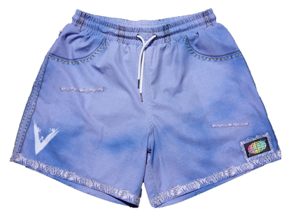 Front view of JORTS light blue volleyball shorts